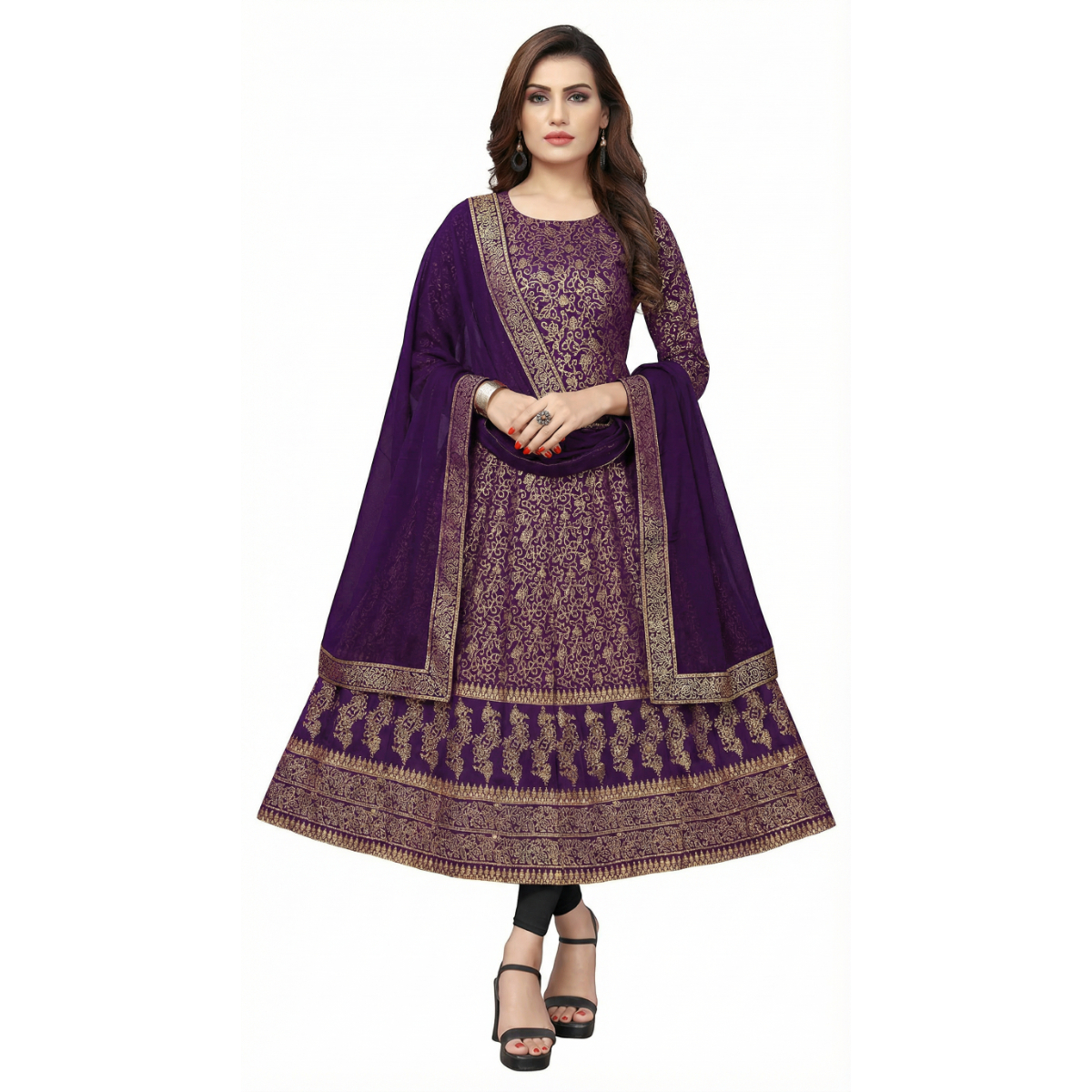Stylixh Collection Stitched printed 3pc maxi dress for women and girls
