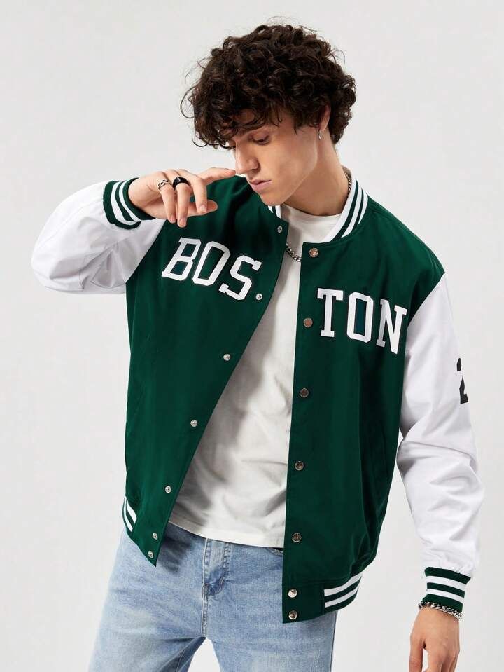 Stylish Boston Varsity Jacket For Women: Your Winning Look, Every Day!