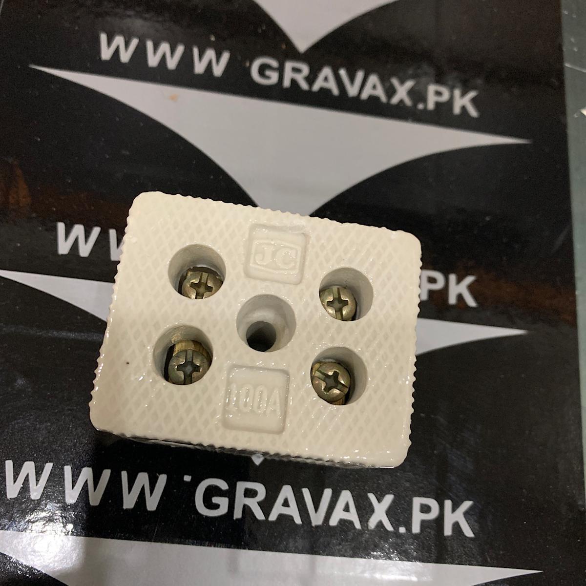 100A 2 Way Ceramics Terminal Blocks High Temp Porcelain Ceramic Connectors for Electrical Wire Cable