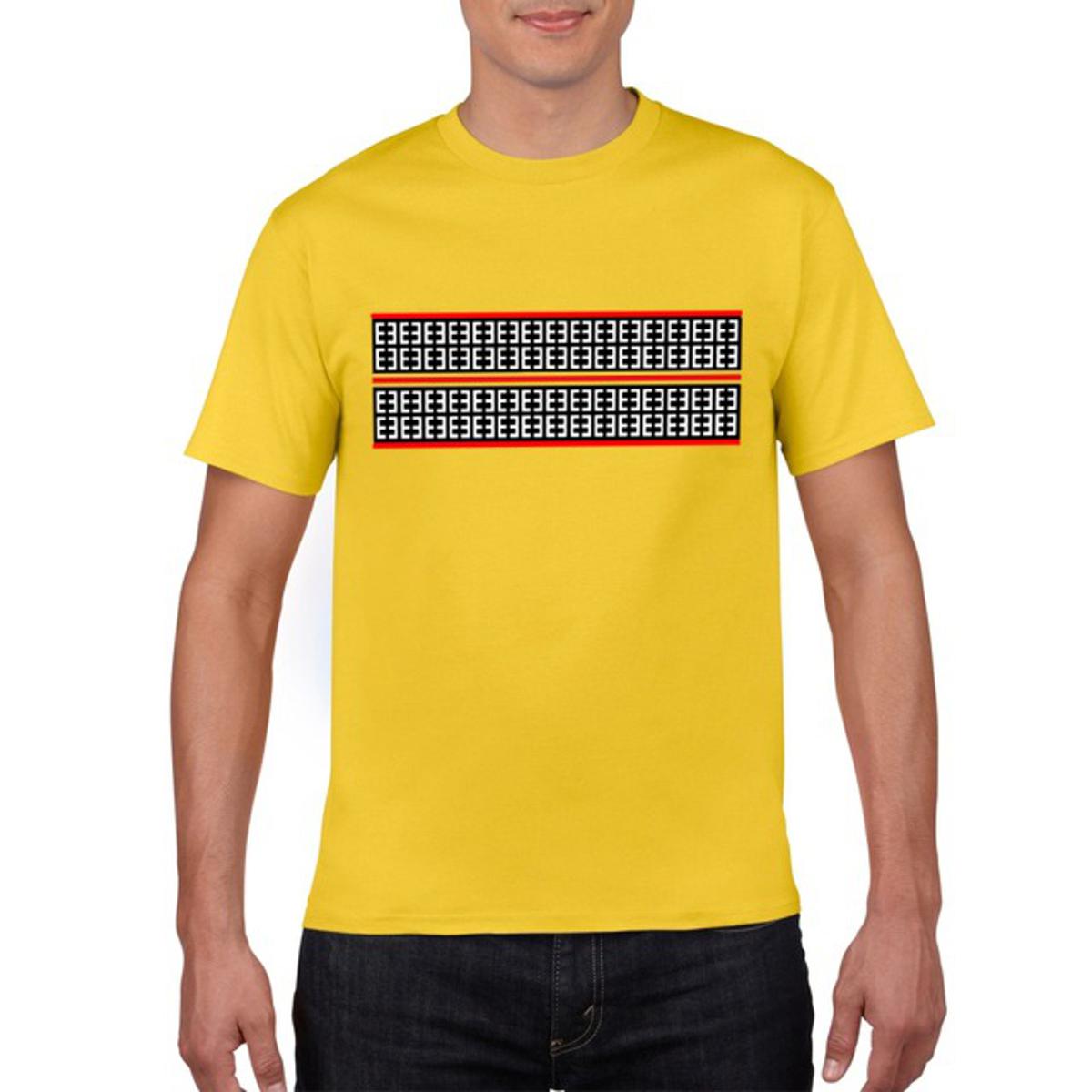 Yellow  Half Sleeves Cotton T shirt