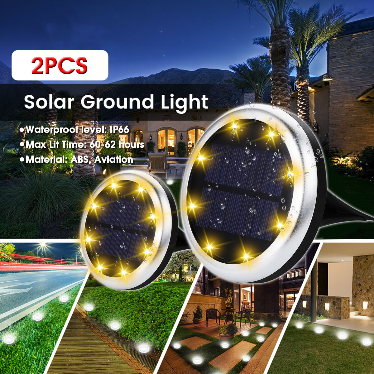 led solar power buried light