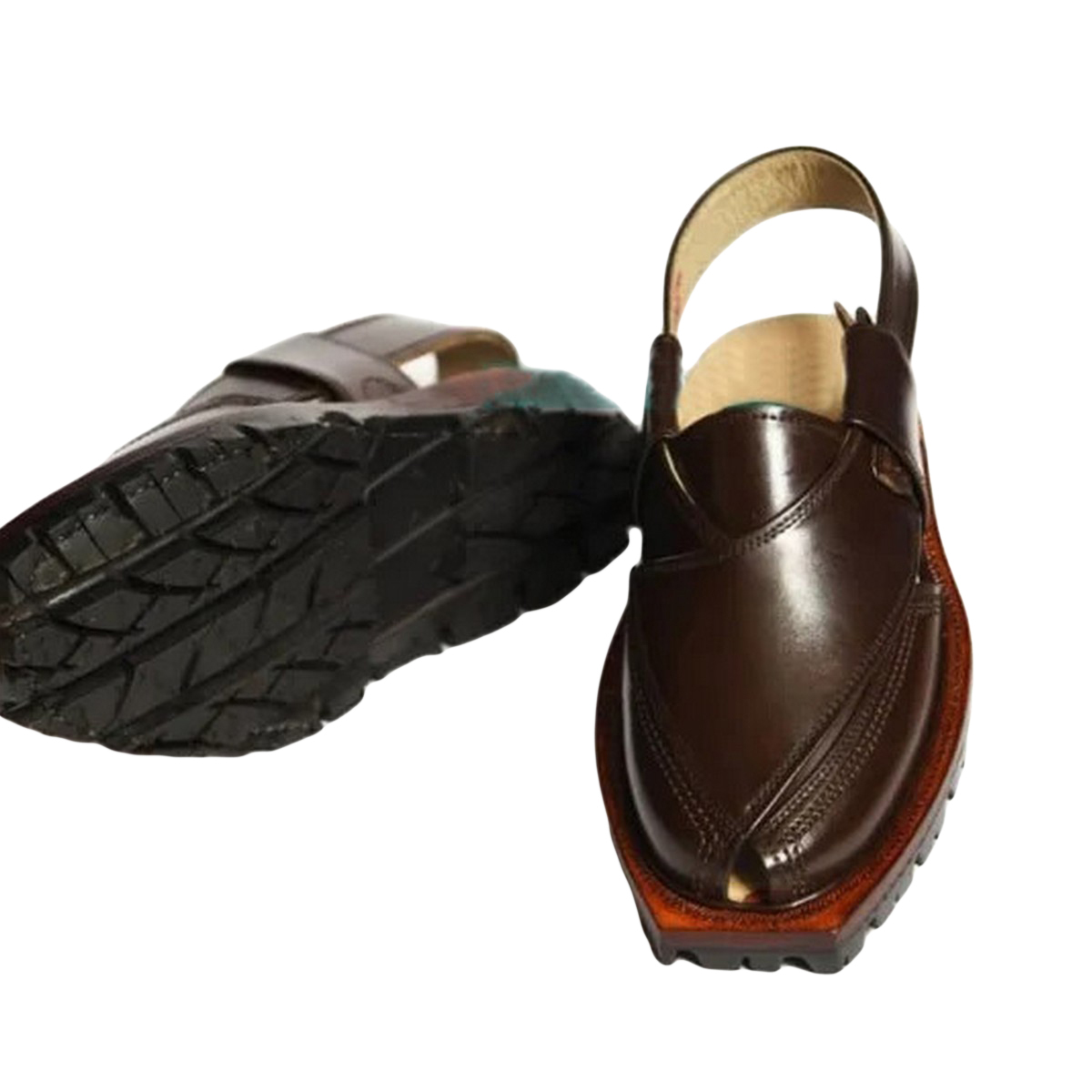 Chocolate Brown Quetta Norozi Chappal for Men
