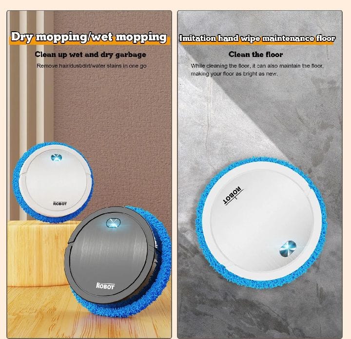 3 In 1 Intelligent Robot Cleaner | Sweeping, Mopping & Dust Cleaning | Mopping Machine, Broom Cleaner | Rechargable Smart Cleaner || Galaxy Bazaar