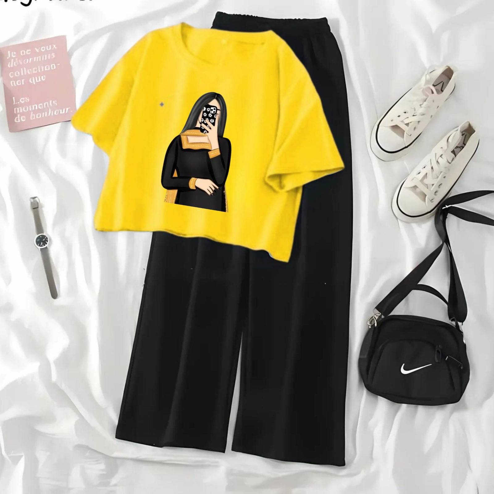 High Quality Crop Top Suits For Women and Girls Tshirts and Trouser