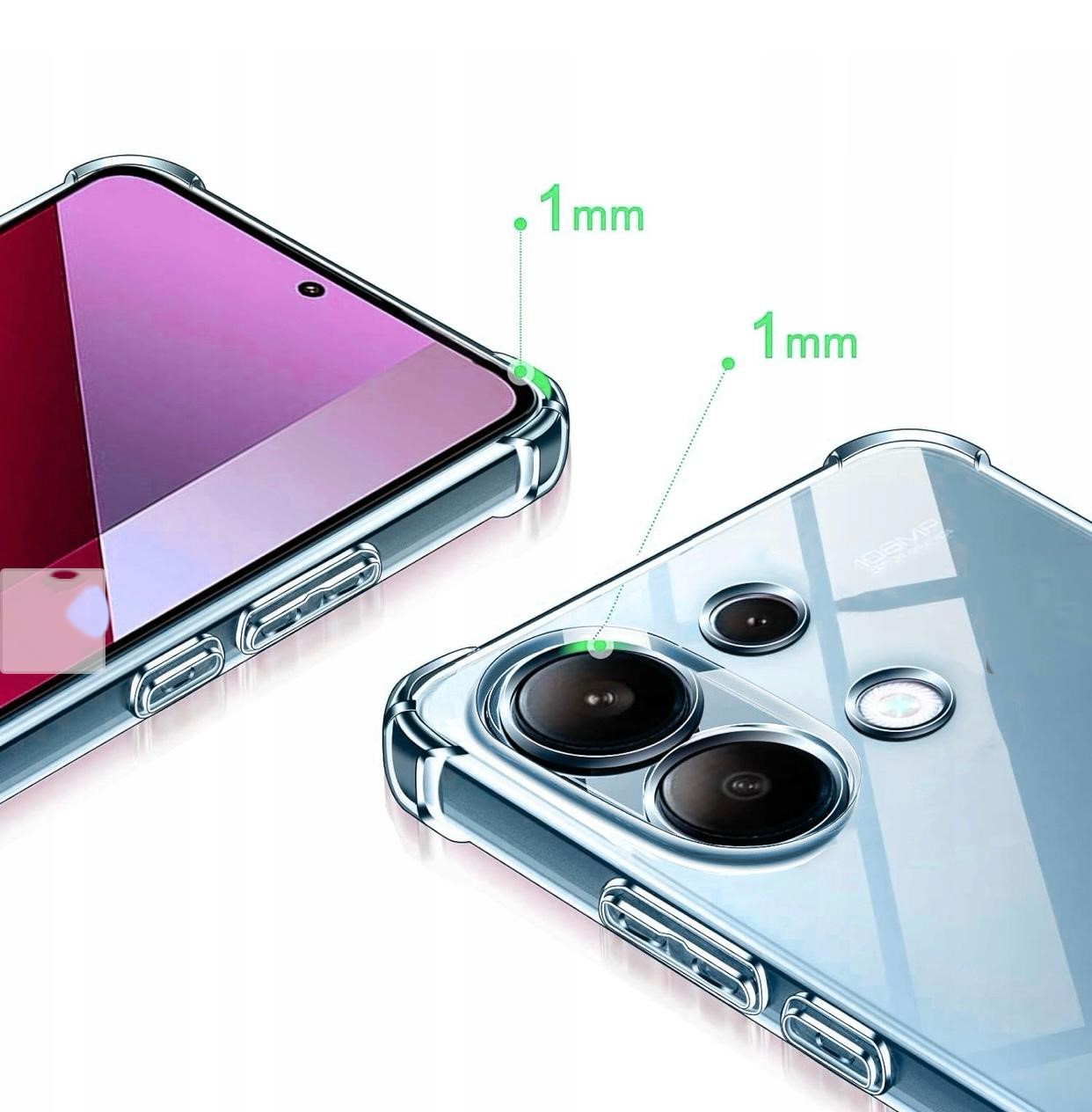 Redmi Note 13 4G Transparent Soft TPU Bumper Clear Back Case Shockproof