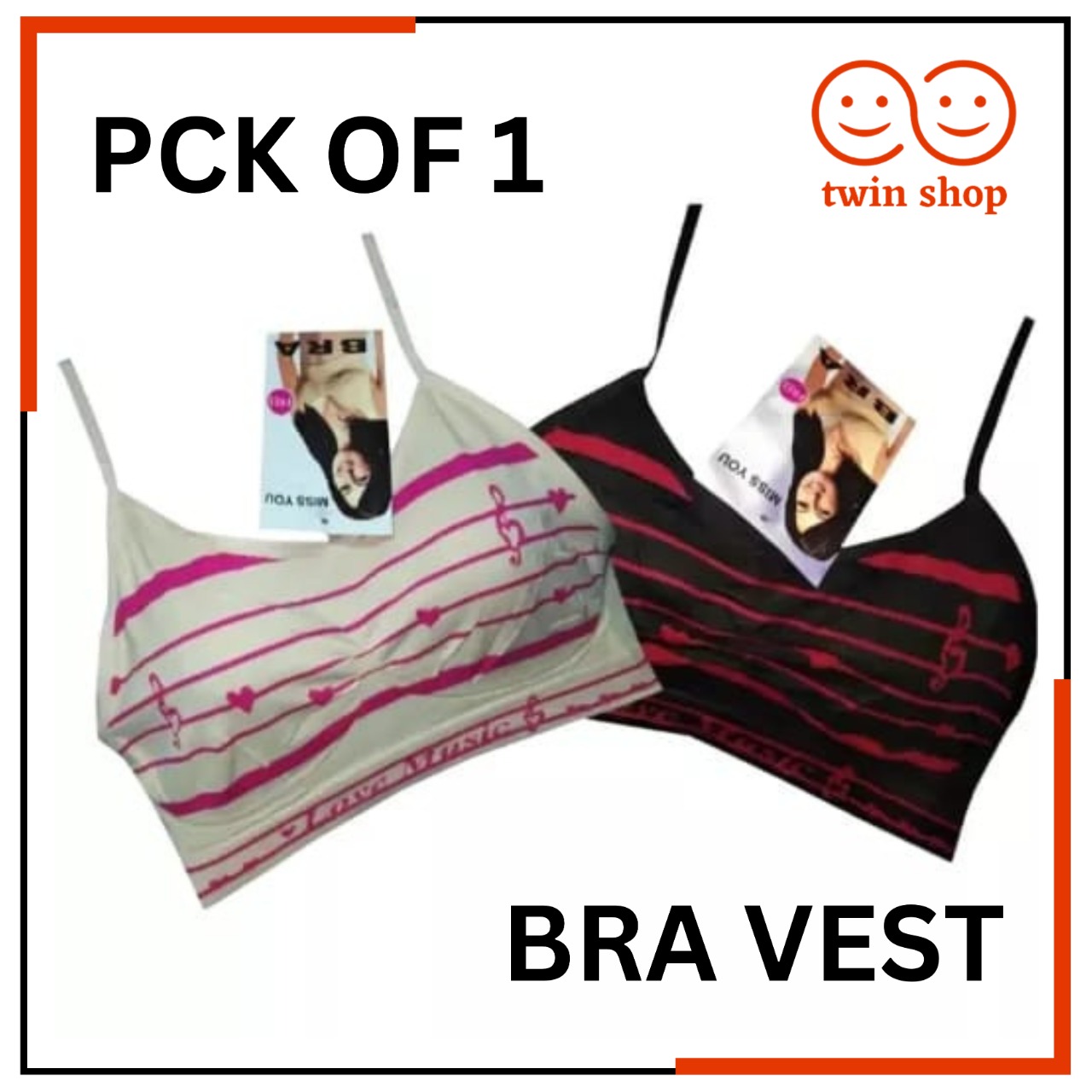 Pack of 2 Cotton Bra Vest for Girls - One Click Shopping