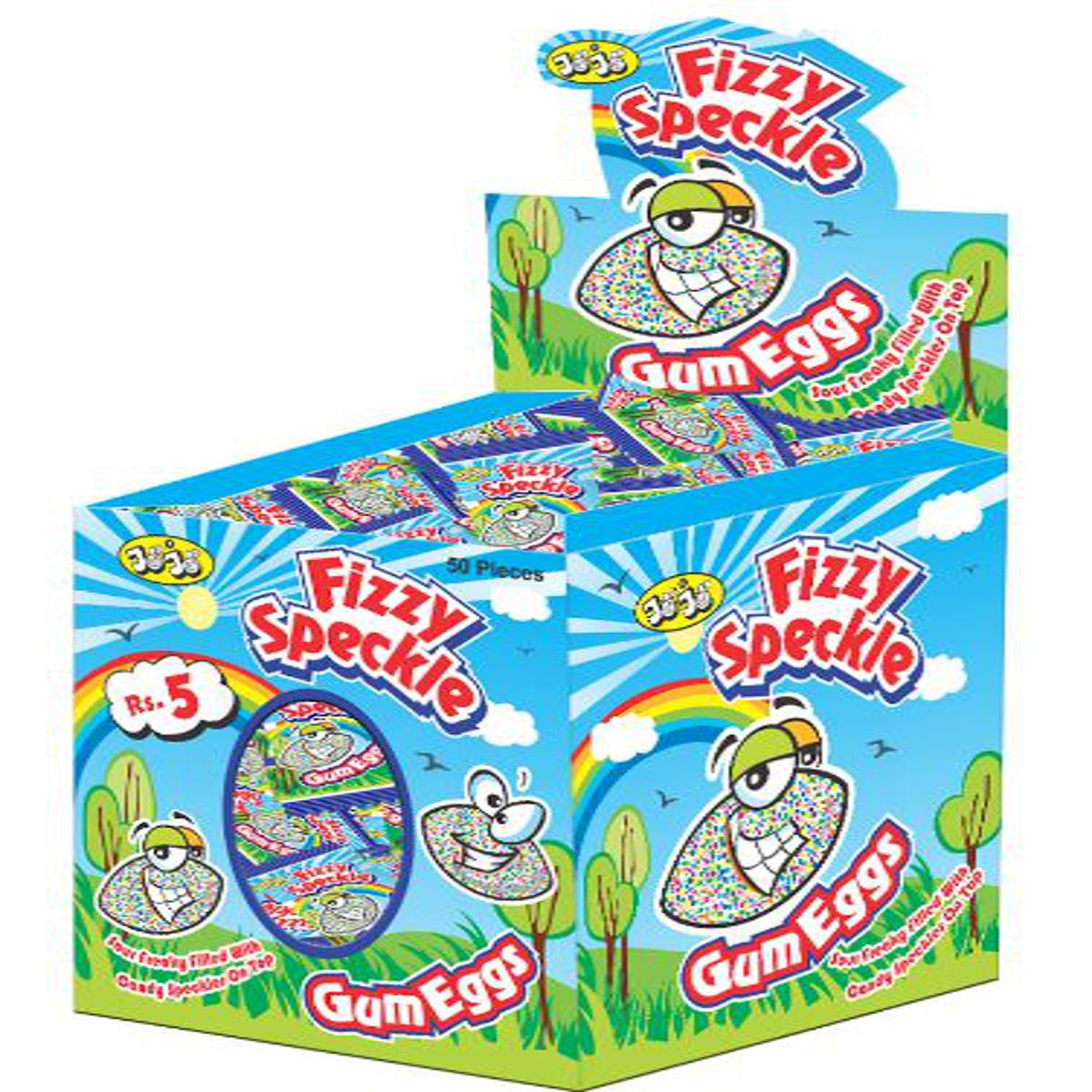 Jojo Fizzy Speckle Gum Eggs (50 Pcs)
