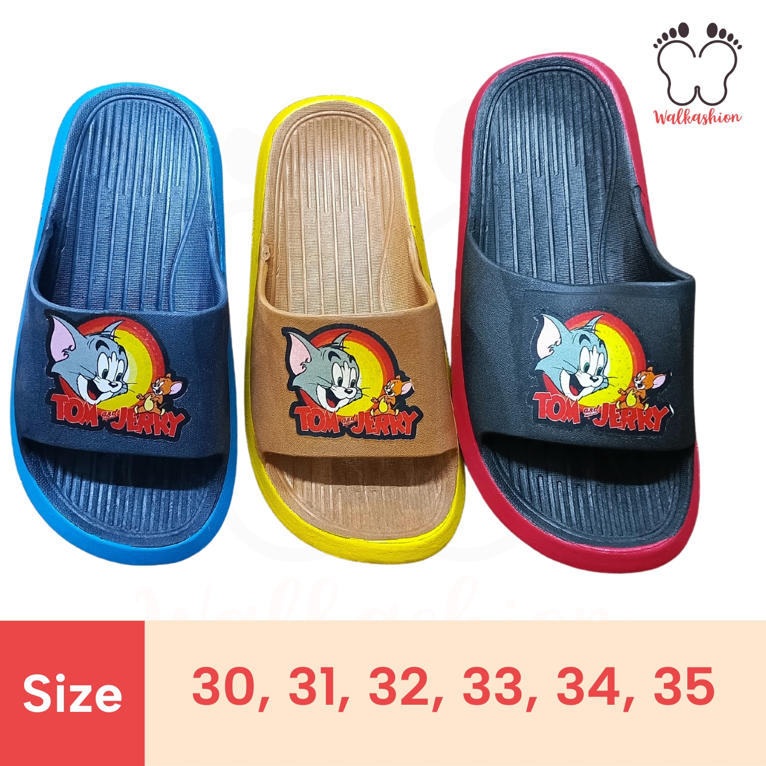 Kids Unisex Nylon Slides and Slippers. Age range 2.5 to 6 years. Anti-Slip Slippers for Baba and Baby. Water proof Nylon Material. Washable. Available in Random Colors and design. Best in Marble and Tiles flooring.