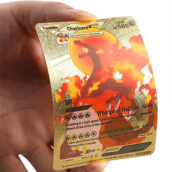 55pcs Pokemon Gold Foil Cards Anime Cartoon Pokemon English Version Tcg Card  For Fans Collection | Daraz.pk