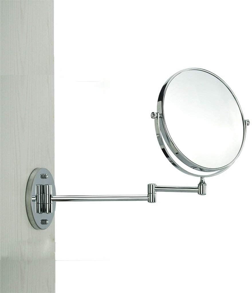 Magnifying Mirror for Makeup & Shaving  Wall Mount Vanity Mirror 1X/3X Zoom  360 Degree Rotating Adjustable Mirror for Bathroom  Double Sided Mirror for Face & Beauty  Silver Finish Makeup Mirror for Men & Women