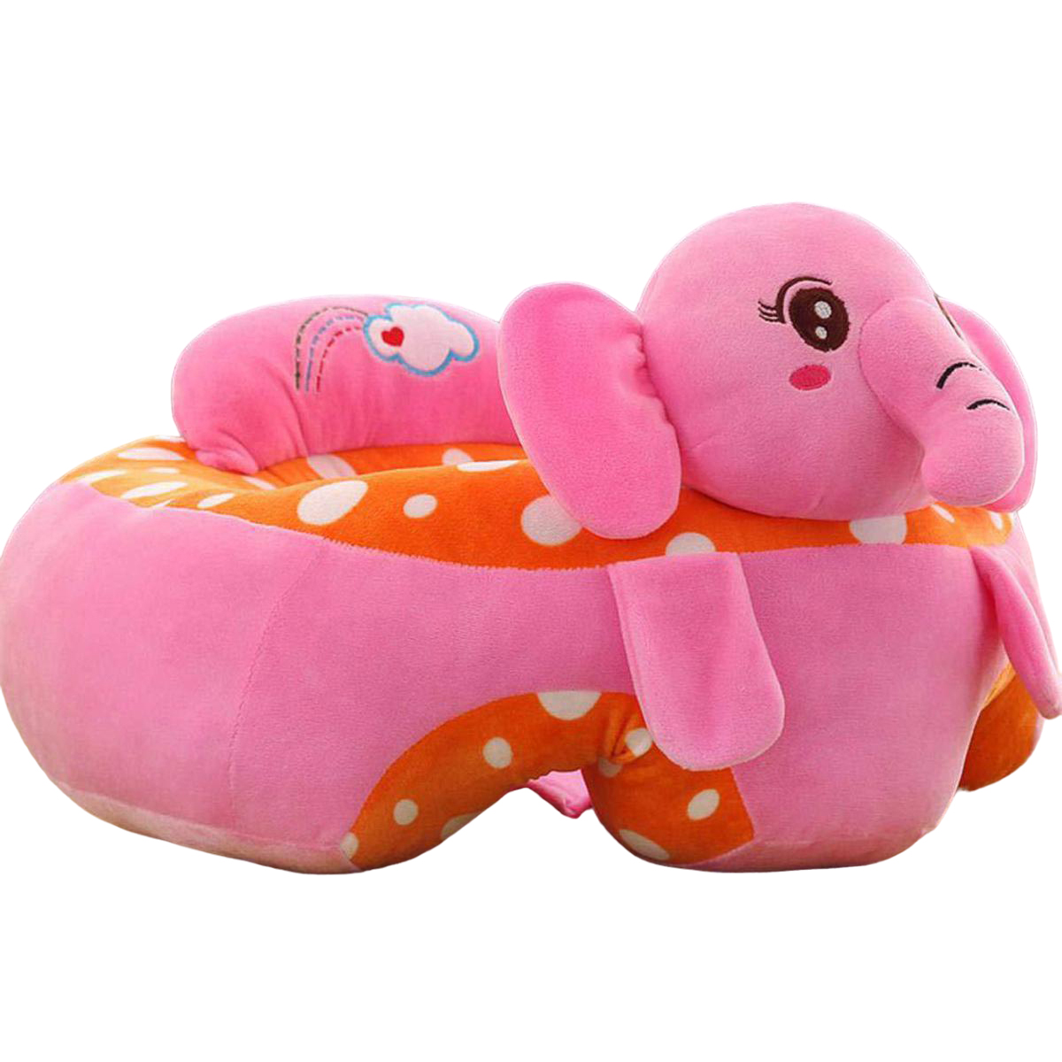 BabyPink Elephant Seats Sofa Plush Support Seat Learning To Sit Baby Plush Toys