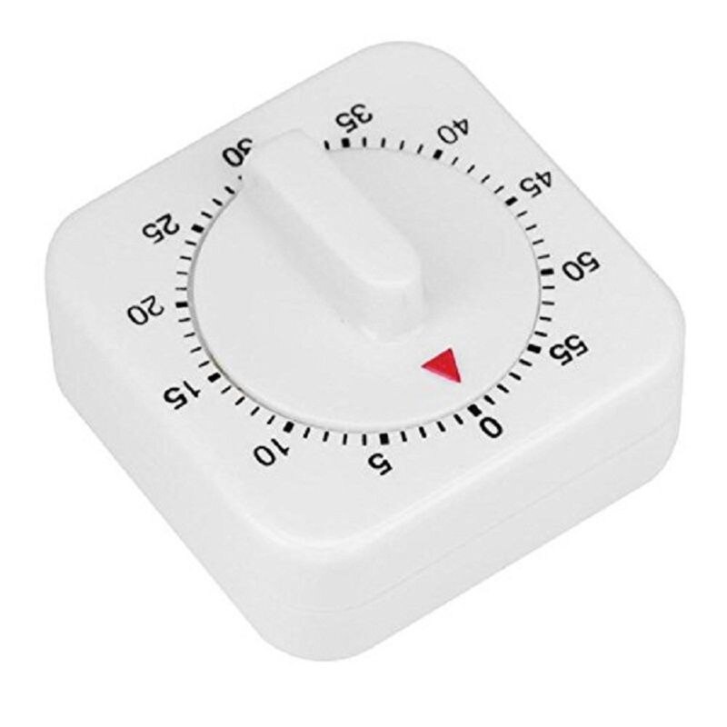 Square 60 Minute Mechanical Kitchen Cooking Timer Alarm Food