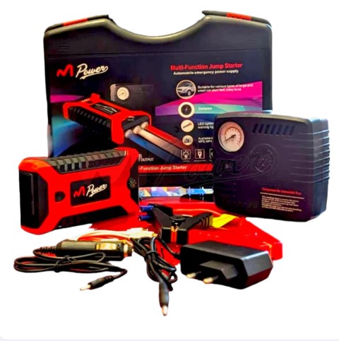 M Power Bank Jump Starter –3 IN 1 Multi Function Car Jump Starter with Air Pump Compressor