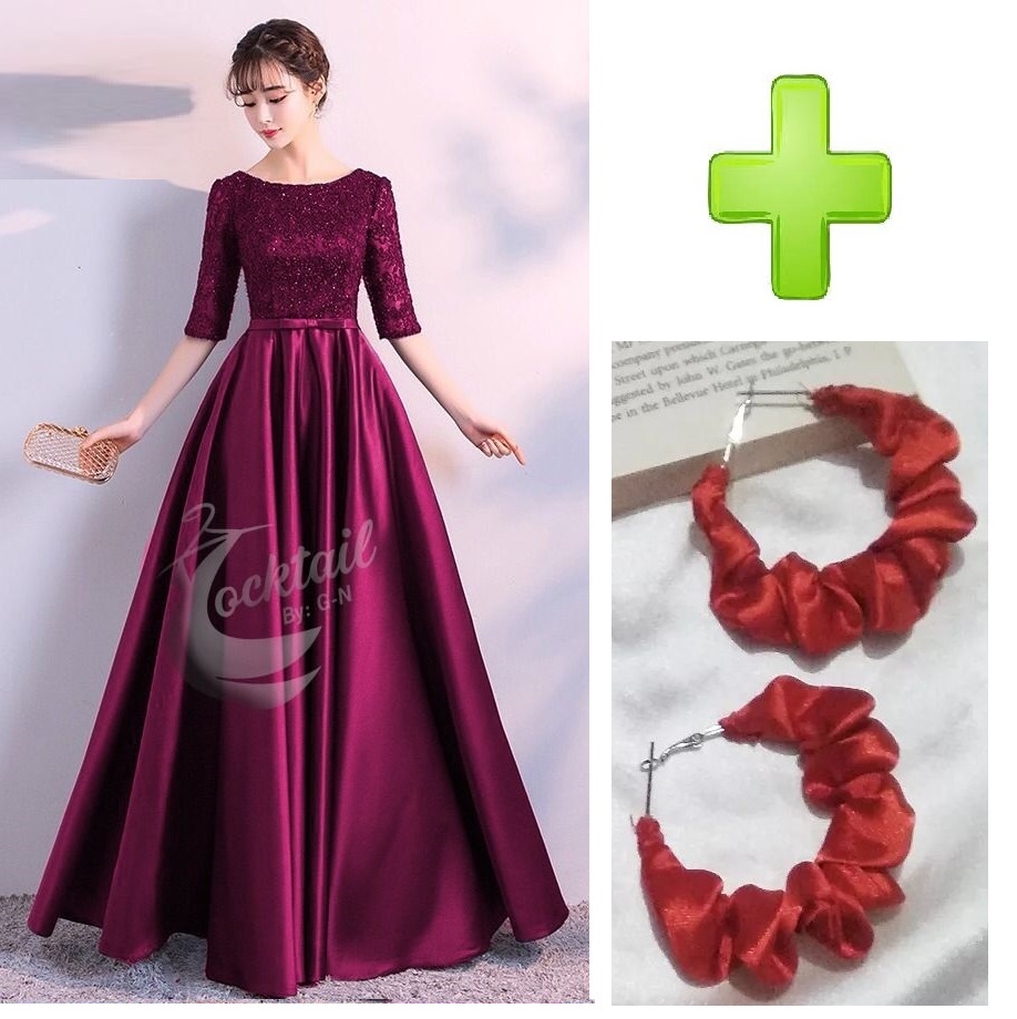Women's Stitched Long Silk Multicolor maxi dresses for girls – Festive Party Wear Trendy Design with Free Earrings