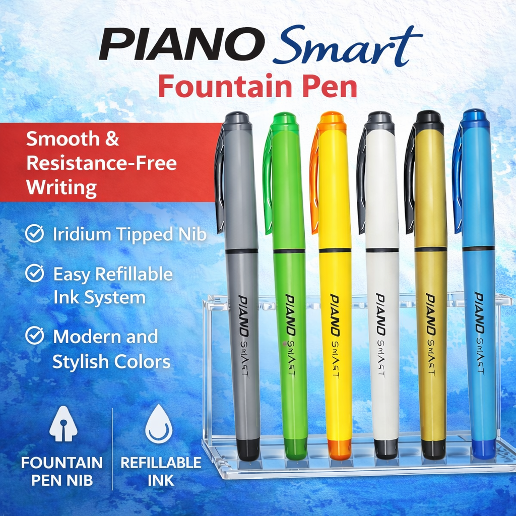 Piano Ink PIANO Smart Fountain Ink Pen ideal for Girls and Boys – Pack of 1 Ink ...