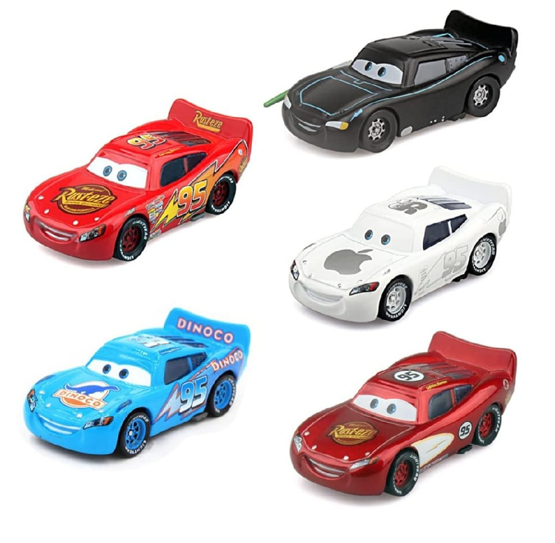 5 pcs Metal Mcqueen Disney Car Pull Back Car Toys Set For Kids and Boys Pullback Vehicles cars Toy