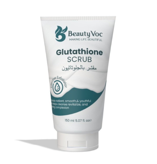 glutathione face scrub Beautyvoc - Glutathione Scrub for Face & Body 150 ml - Skin Whitening &  Brightening Exfoliating Scrub for Glowing Skin | Removes Tan, Dark Spots,  Dead Skin & Black Heads