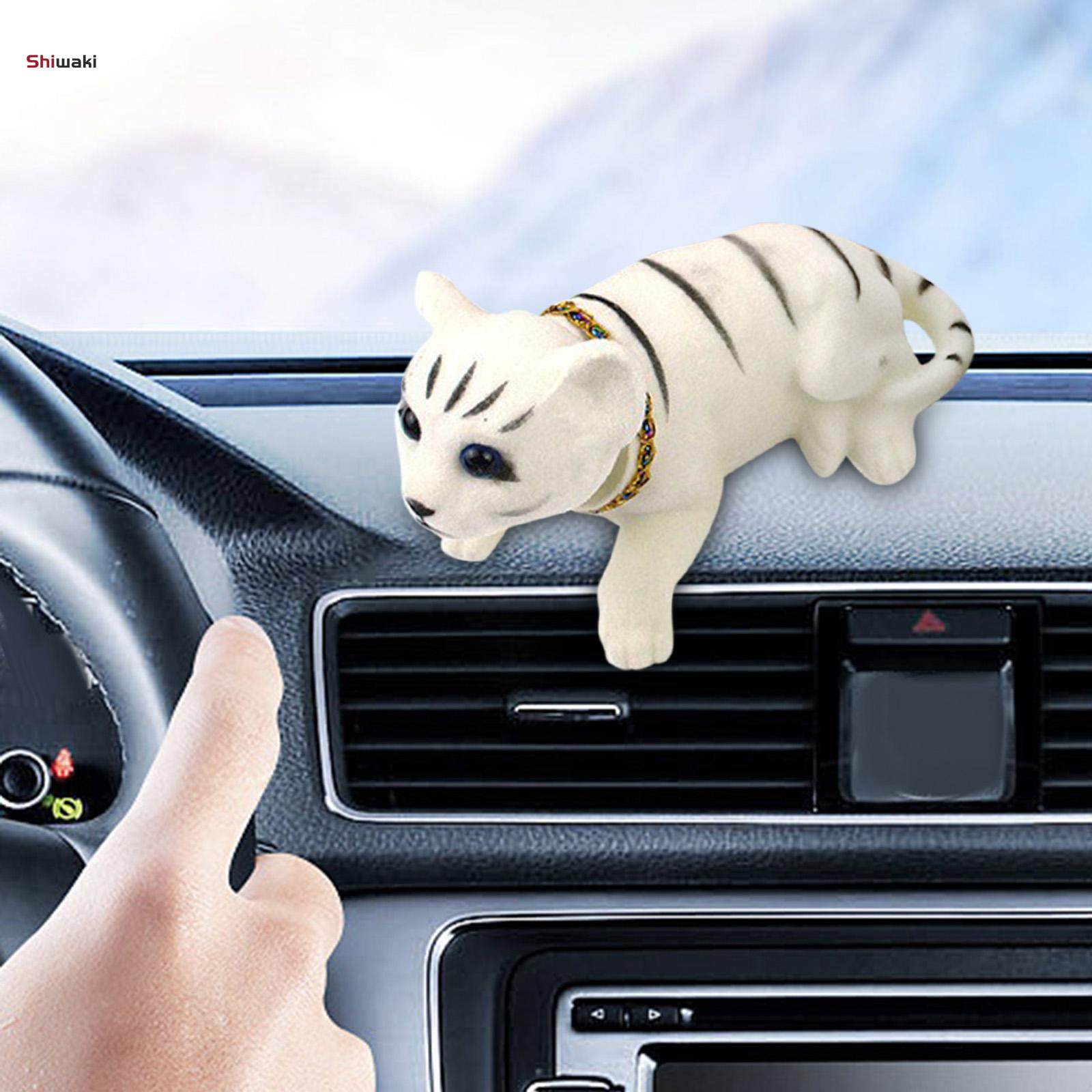 2D Shy Kitty Bobble,Stress Relief Cat Bobble Car Dashboard Decorations