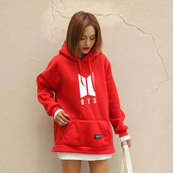 bts red sweatshirt