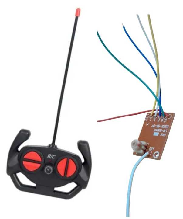 4-Channel 27MHz RC Transmitter & Receiver Board Set – Wheel-Style Remote Control System for Toy Cars/High speed remote