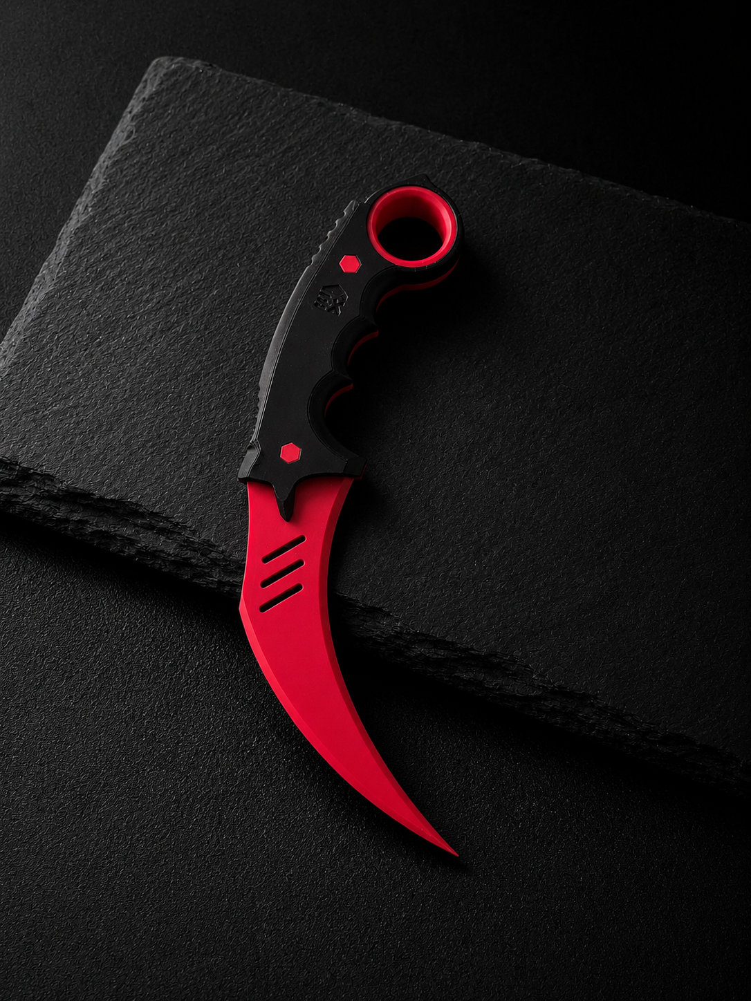 Full Tang Fidget Karambit  3D Printed Rotating Fidget Toy  Gaming Style Desk Gadget (Non-Sharp)