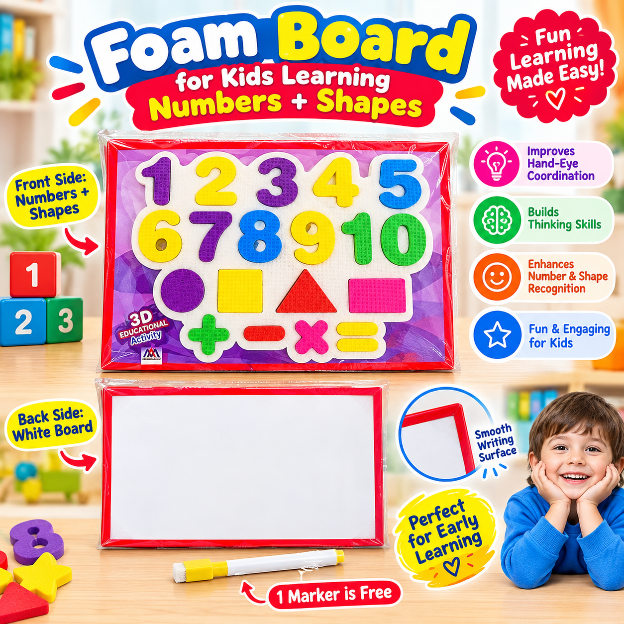Urdu Alphabet Puzzle Board Soft Foam Letters For Urdu Learning