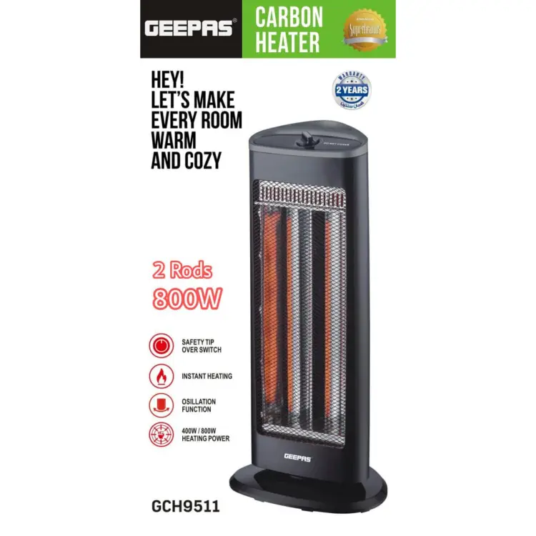 Original Geepas Wall. Mounted Fan. Heater GH9243 ( 2 Years Warranty )