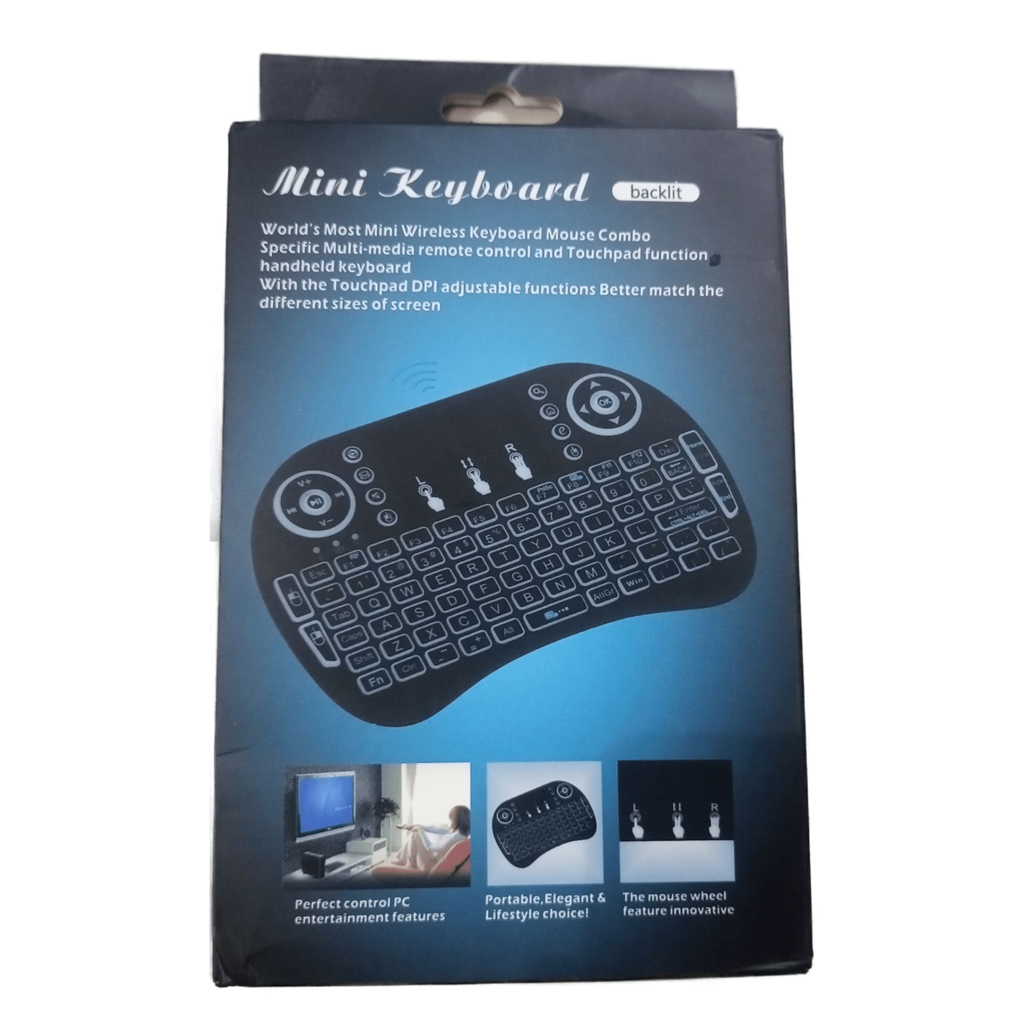 MINI WIRELESS KEYBOARD MOUSE WITH BATTERY COMBO SPECIFIC MULTI MEDIA REMOTE CONTROL HANDHELD WITH THE TOUCHPAD DPI ADJUSTABLE FUNCTION BETTER MATCH DIFFERNT SIZES SCREEN 3 COLORS | Triple H