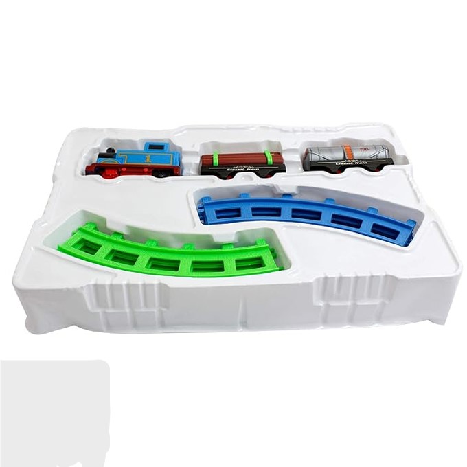 Car Adventure Thomas Cartoon Race Track Toy Set For Kids - Battery Operated Cute Cartoon Track - 11 Pcs Train Set Toy For Kids - Fun Activity set with loving Thomas theme Kids Favorite Character Perfect Gift For Boys and Girls