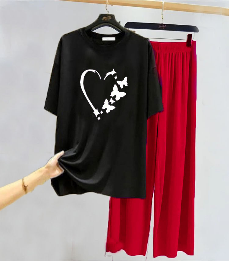Heart Butterfly Suits For Women And Girls Short Sleeve Tee and multicolorFlapper