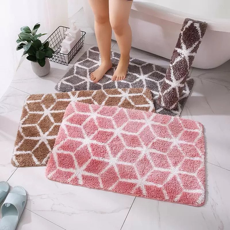 Allin Bath Mat, Nonslip Washable Soft Bathroom Rug For Bath, Shower