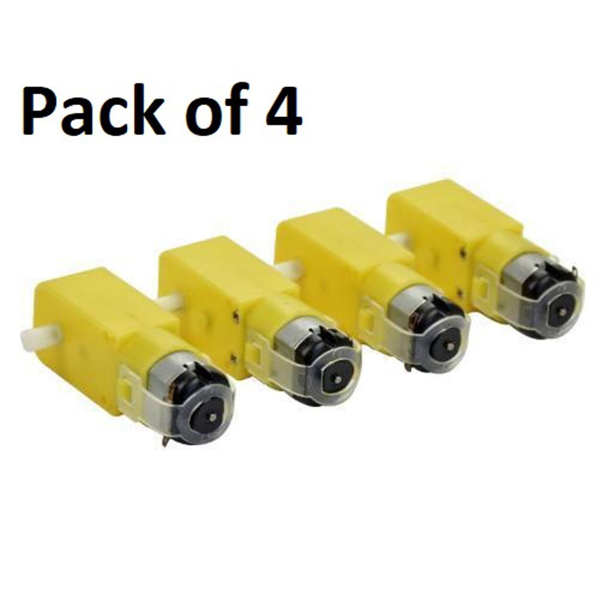 Pack of 4 Smart Car Tt Motor Launch Smart Car Gear Motor For Arduino and Robotics Car