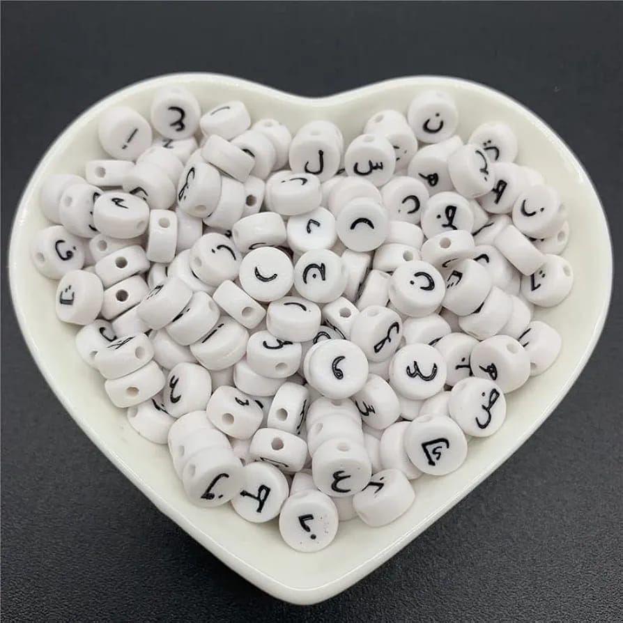 50-100Pcs Random Mixed Letter Acrylic Beads Flat Round Alphabet Charms Beads For Bracelet Necklace Jewelry Making KS