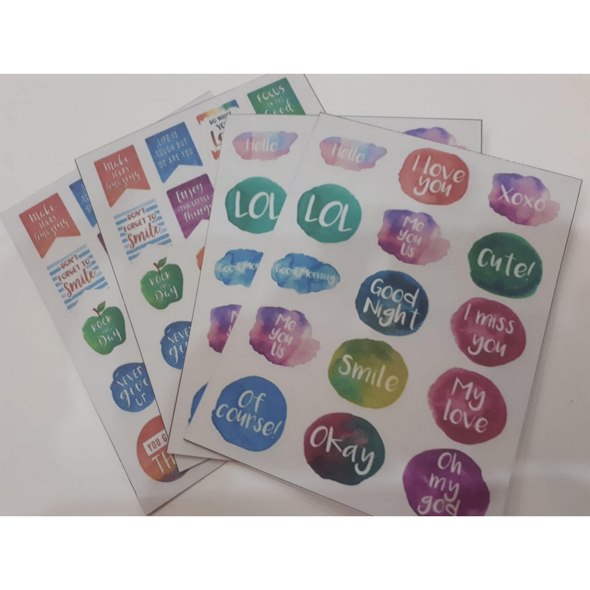 Stickers For Scrapbook (pack Of 2 Sheets)(memories Quotes And Birthday Wishes)