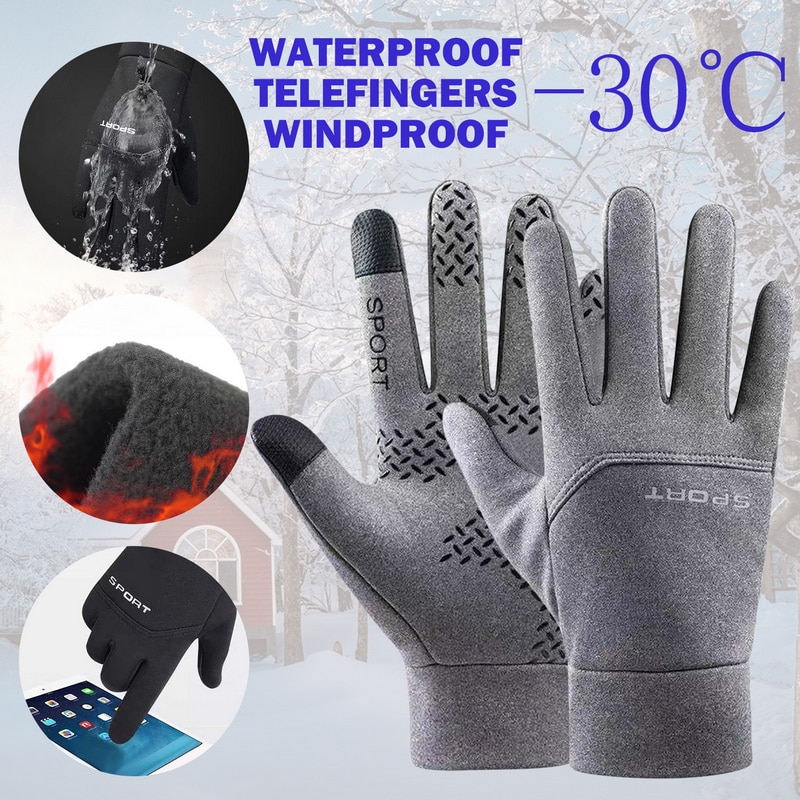 Winter Gloves Waterproof Thermal Touch Screen Windproof Warm