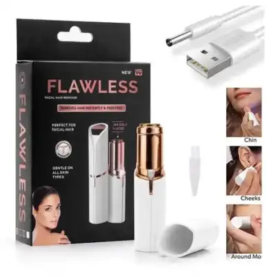 USB Rechargeable Flawless Facial Hair Remover Original - Painless Hair  Remover for Women's - USB Flawless Hair Remover Machine - Rechargeable  Flawless Hair Removal with Battery Included