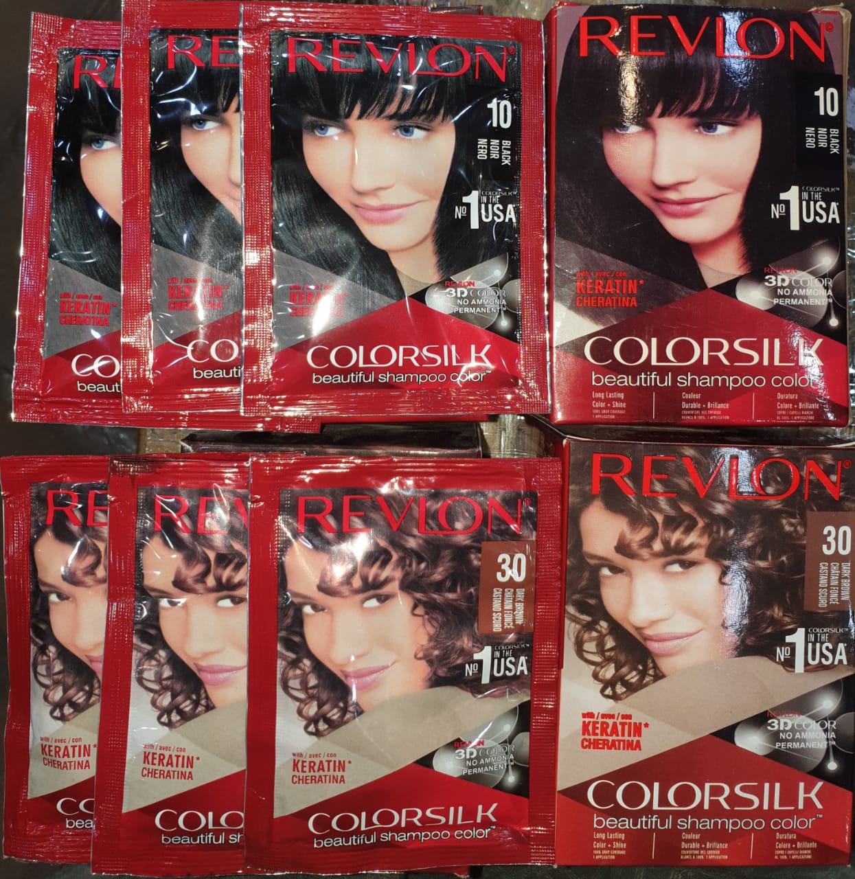 Revlon Color Silk Beautiful Shampoo Color 25ml Sachets x 10 Daraz.pk