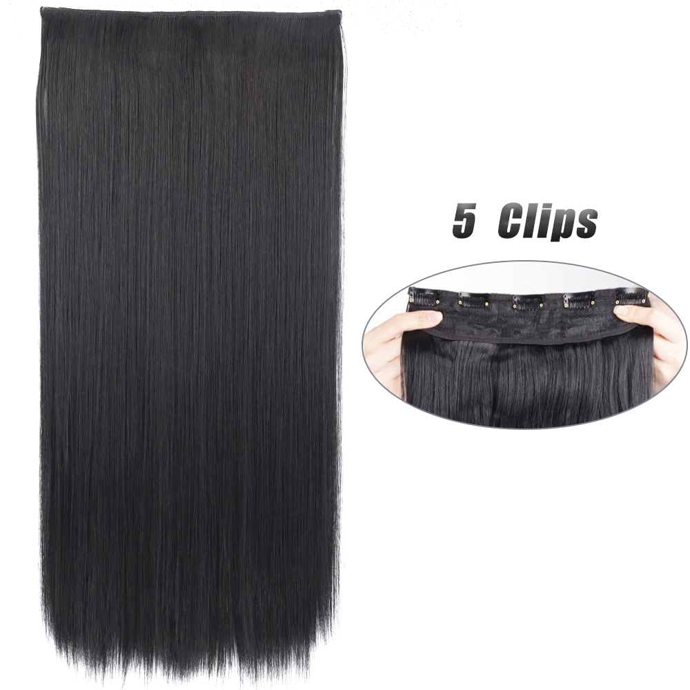 Elegant 5 Clips In Straight Hair Extension
