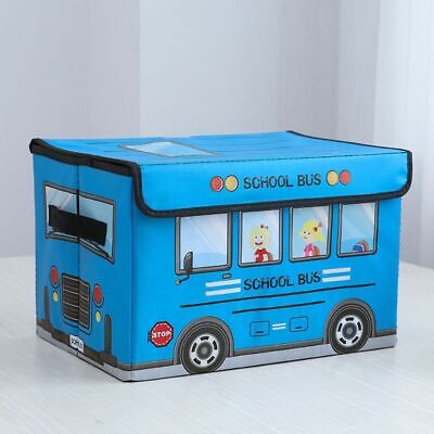 Abrish Home Tex Bus Design  Folding Storage Bins Quilt Basket Kid Toys Organizer Storage Boxes Cabinet Wardrobe Storage Bags