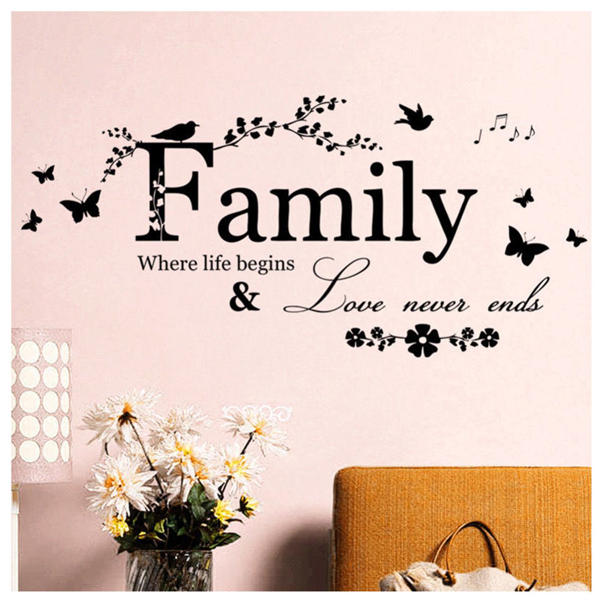 Beautiful family quotes wall decal for Home decoration ( 18 by 36 ...