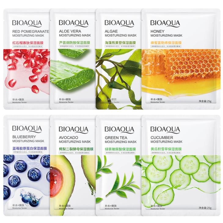 Fruit Plant Extract Moisturizing Brighten Facial Sheet Mask Hydrating, Radiance Boost, Calming, Skin Care Sheet Masks