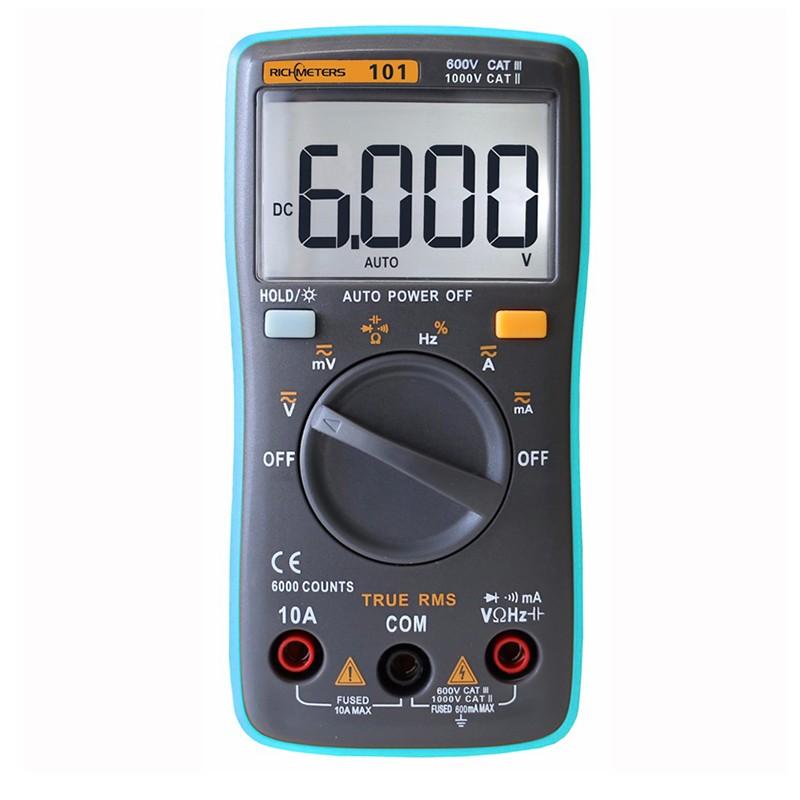Richmeters Rm102 Digital Multimeter 6000 Counts Dc/Ac Ammeter Voltmeter