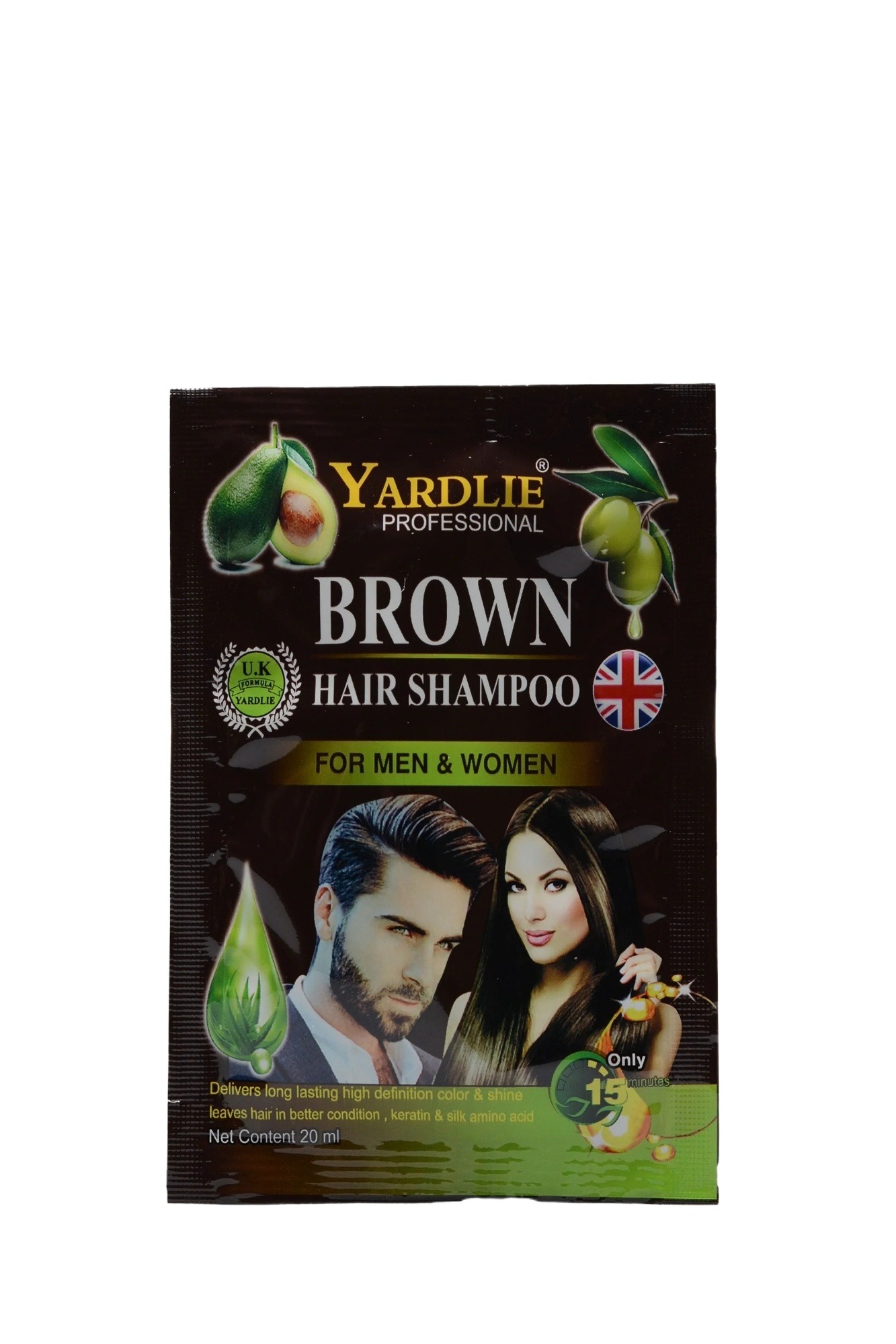 Yardlie Brown Hair Color Shampoo UK Based Formula 01 Sachet Daraz.pk