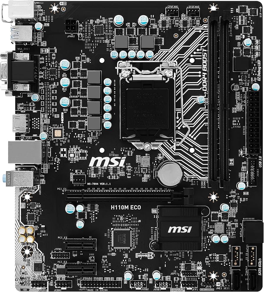 MSi H110M ECO Motherboard, 6th, 7th Gen Supported