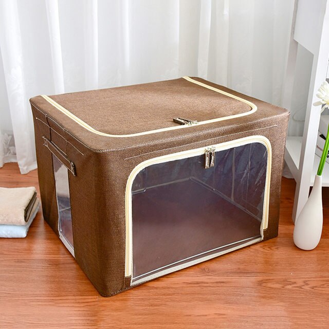 Storage Box 55Liter Foldable Storage Organizers Clothes Blanket Quilt Organizer