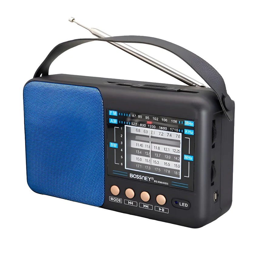Solar Powered Rechargeable Battery Radio with Bass Speaker AM/FM SW1-6 8 Bands TF/USB/TF MP3 PLAYER Bluetooth Connectivity NS-8065S