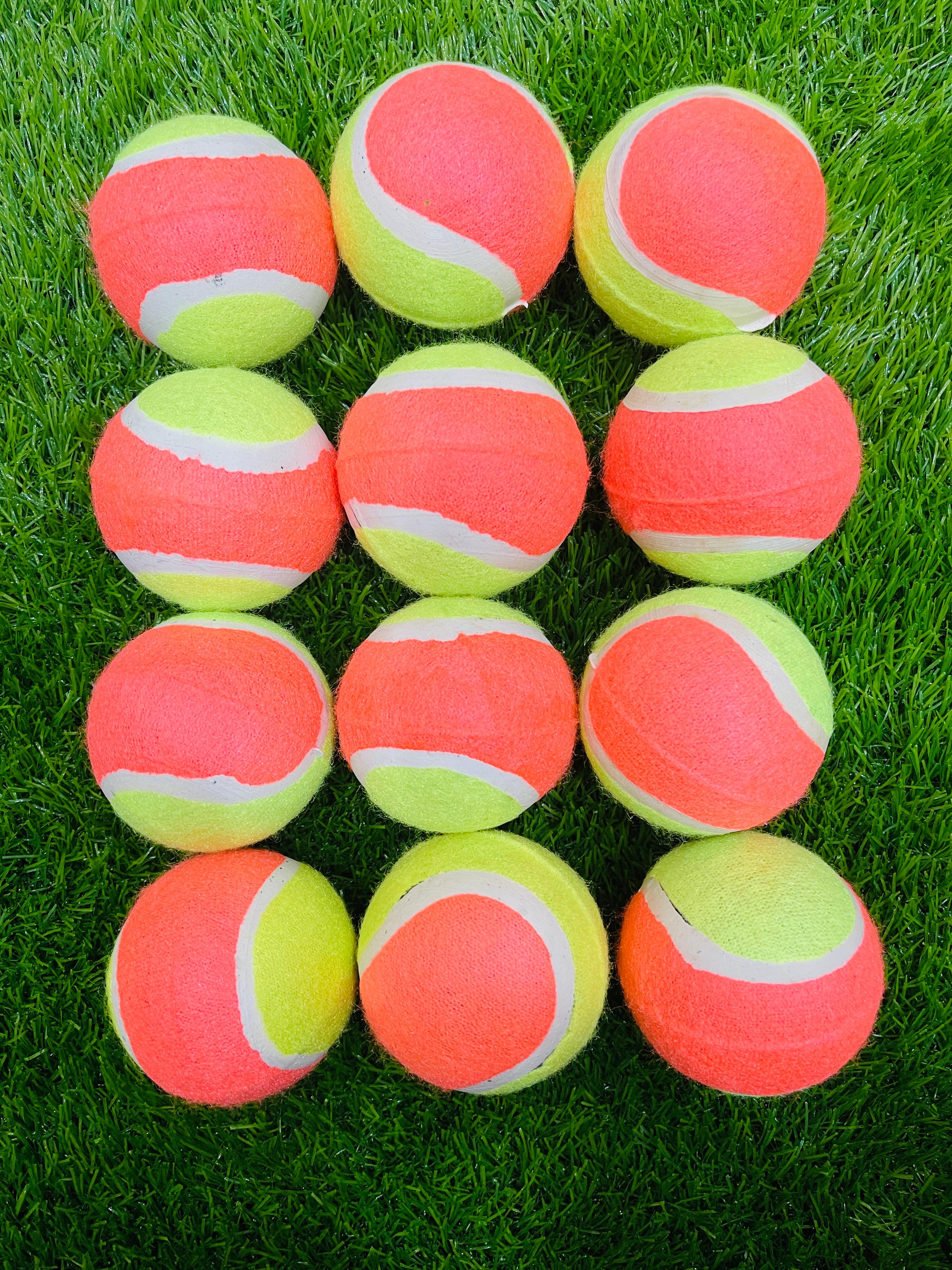 Kids Tape Ball | Cricket Ball | Pack of  6 and 12 - Colorful Tennis Balls For Kids  |  – High Bounce, Durable & Pet-Friendly