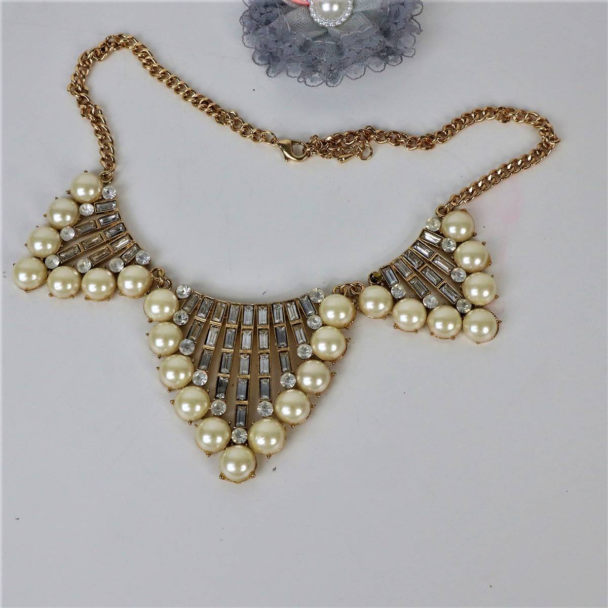 Pearl White Antique handmade Choker 