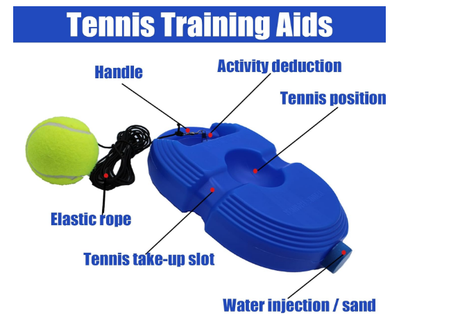 Solo Cricket & Tennis Rebound Trainer – Self Practice Ball with Elastic Cord & Base | Portable Training Equipment to Improve Swing, Coordination & Control