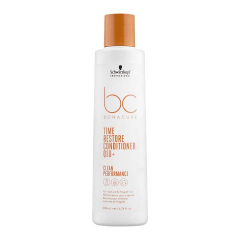 BC Bonacure Q10 + Clean Performance Time Restore Conditioner, For Mature & Fragile Hair | Hair Conditioning Care | 200ml